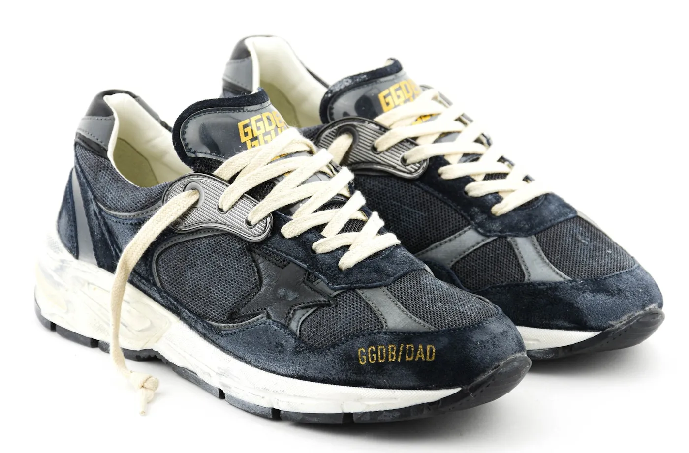 GOLDEN GOOSE RUNNING DAD DARK BLUE SILVER