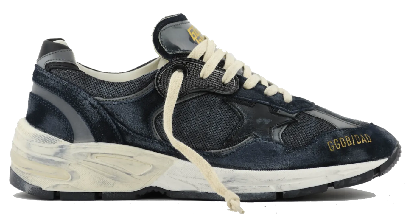 GOLDEN GOOSE RUNNING DAD DARK BLUE SILVER