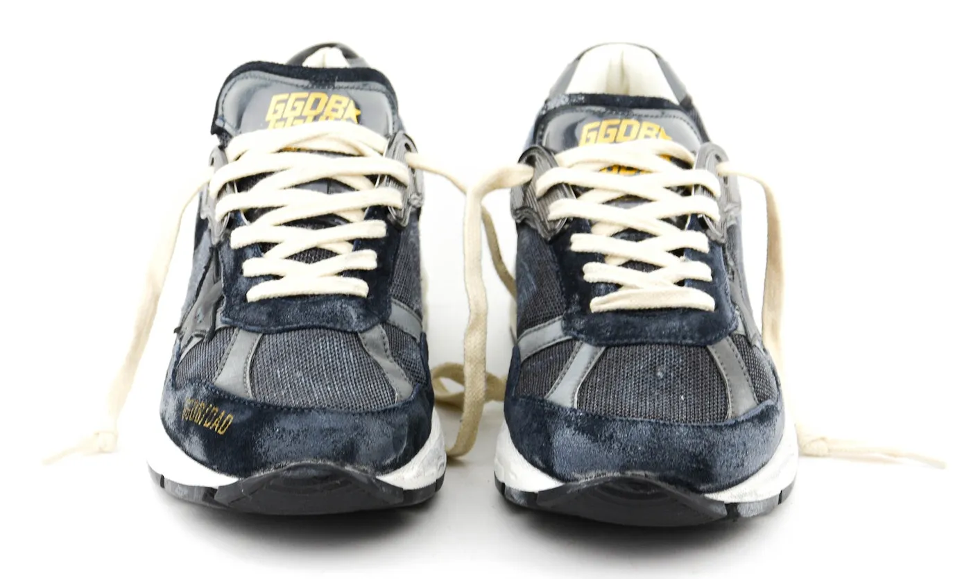 GOLDEN GOOSE RUNNING DAD DARK BLUE SILVER