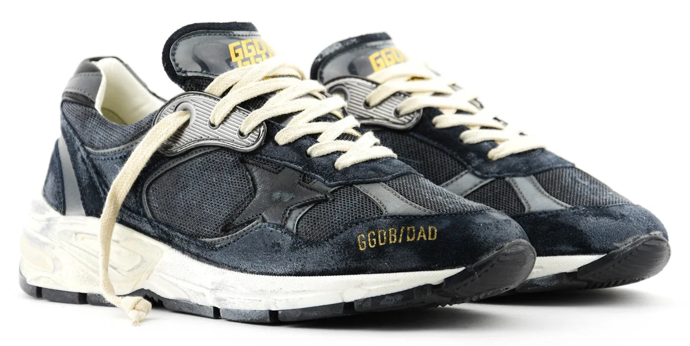 GOLDEN GOOSE RUNNING DAD DARK BLUE SILVER