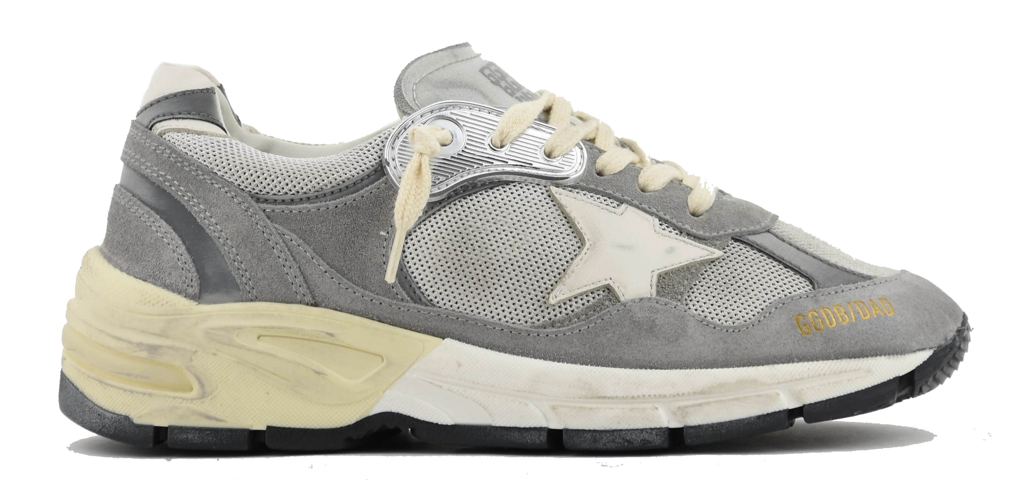 GOLDEN GOOSE RUNNING DAD GREY SILVER