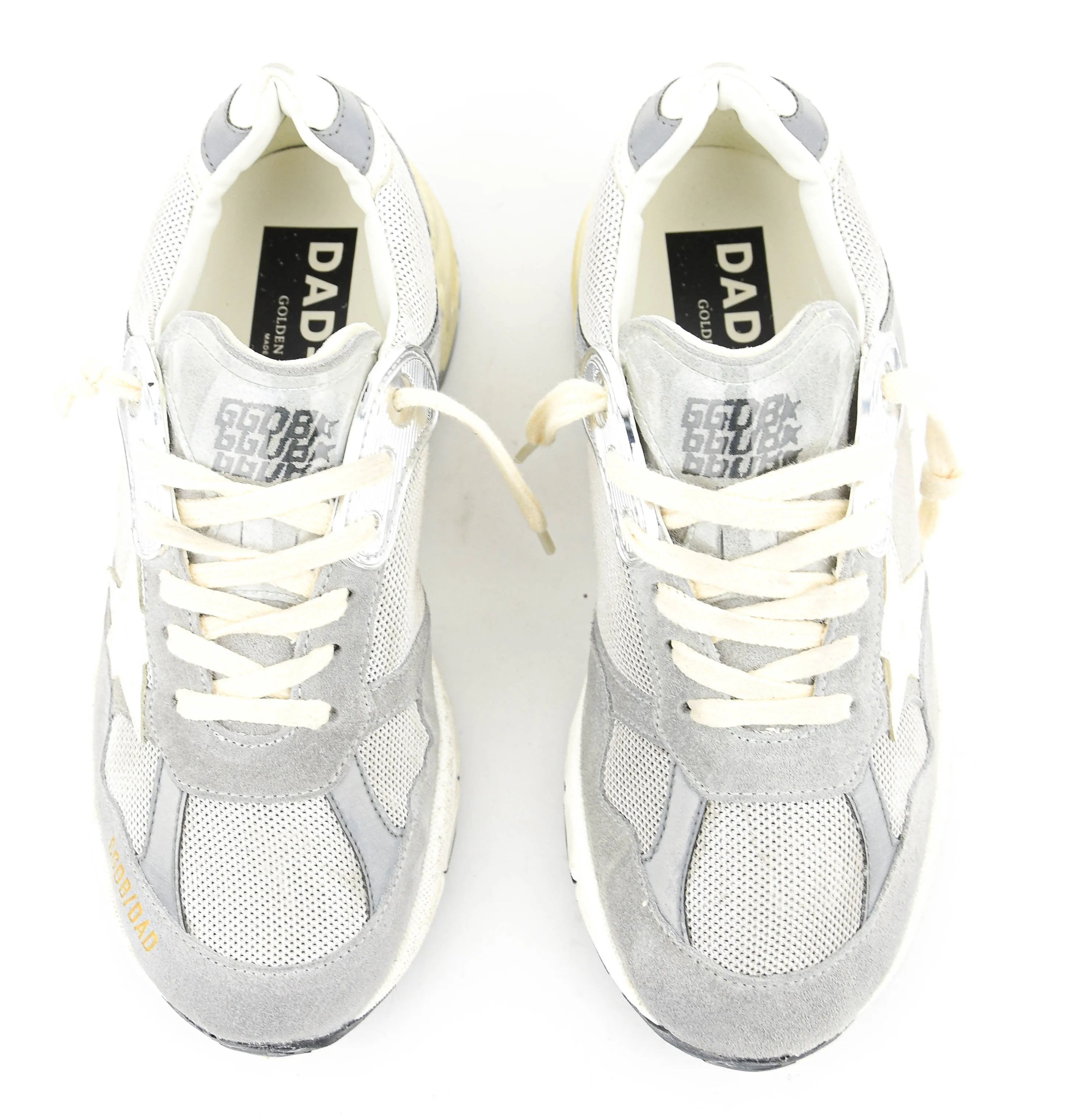 GOLDEN GOOSE RUNNING DAD GREY SILVER