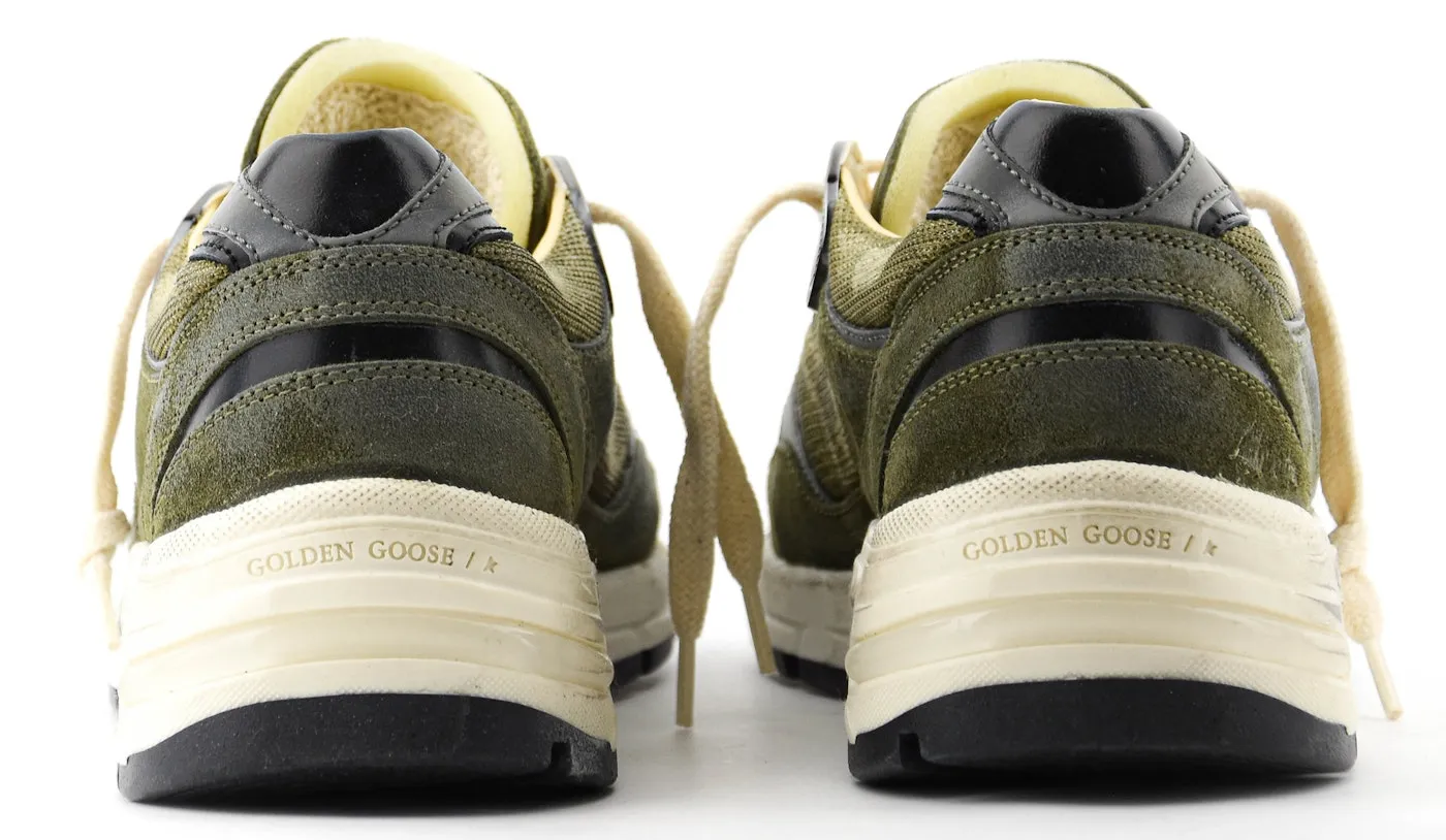 GOLDEN GOOSE RUNNING DAD OLIVE GREEN