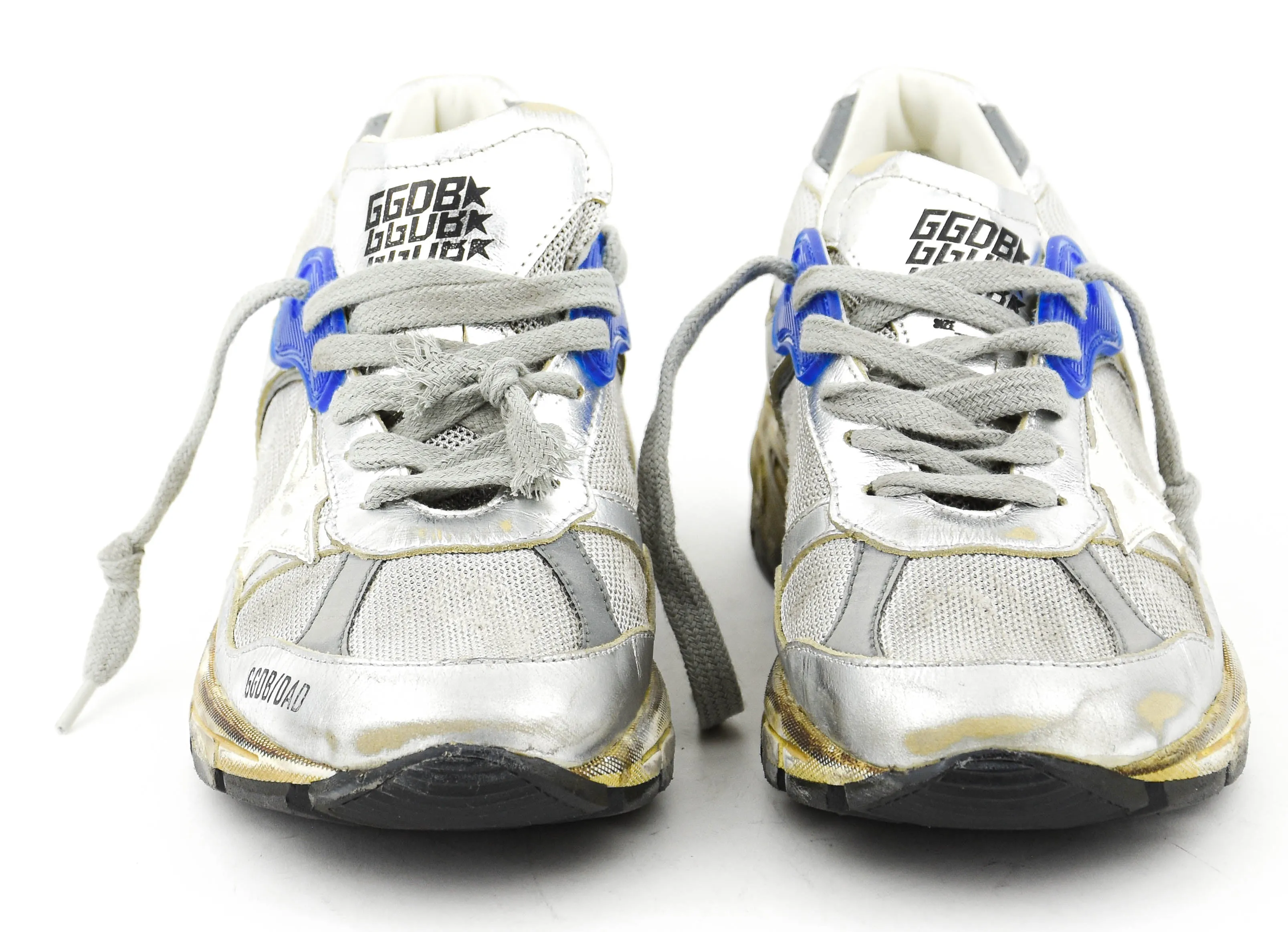 GOLDEN GOOSE RUNNING DAD SILVER BLUE