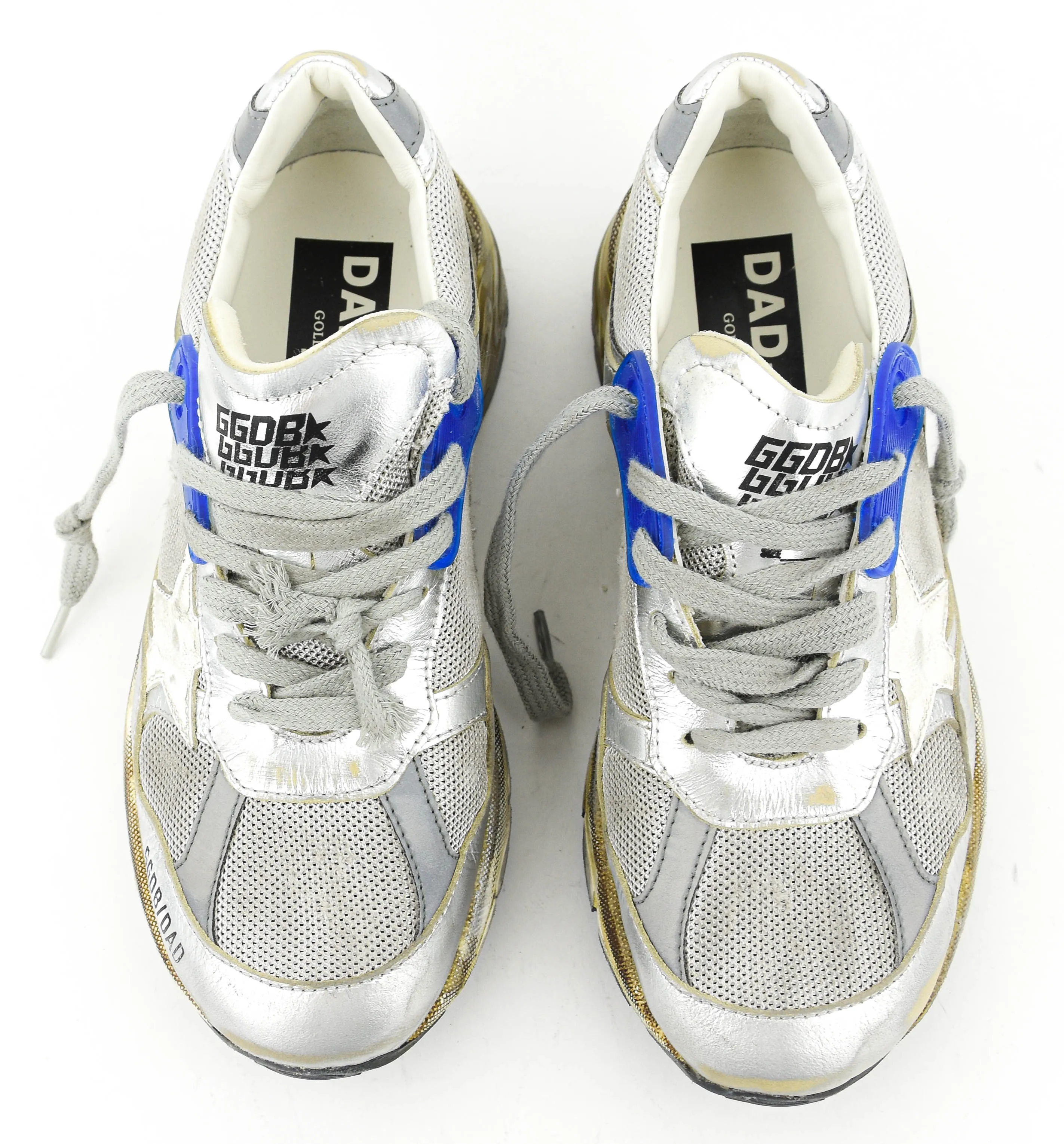 GOLDEN GOOSE RUNNING DAD SILVER BLUE