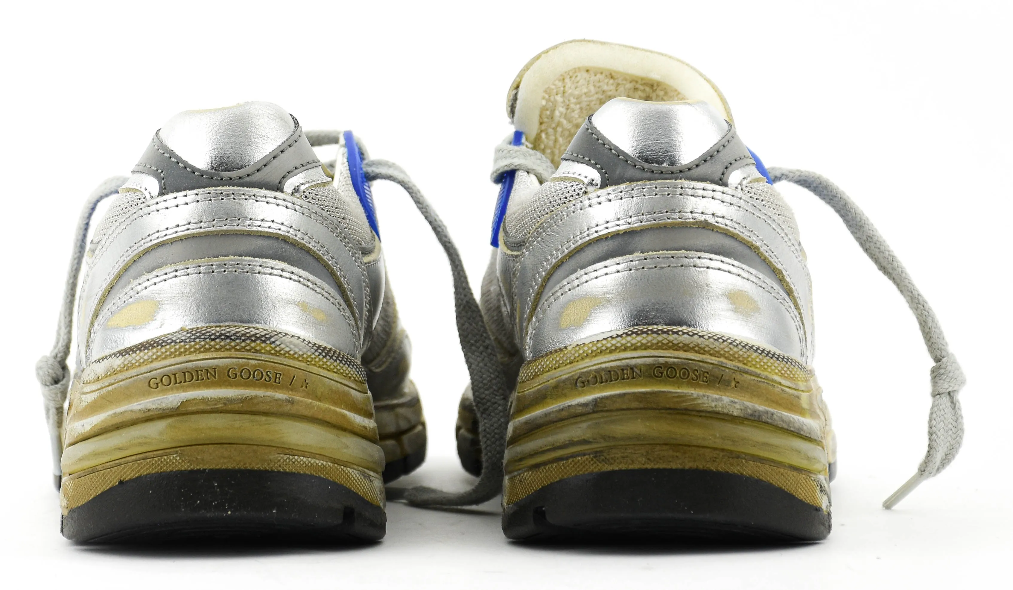 GOLDEN GOOSE RUNNING DAD SILVER BLUE