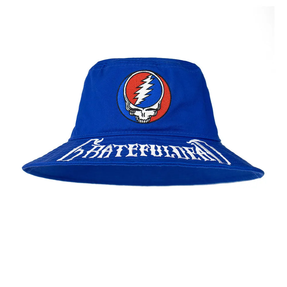 Grateful Dead | Steal Your Face Bucket Hat | Wide Brim Royal