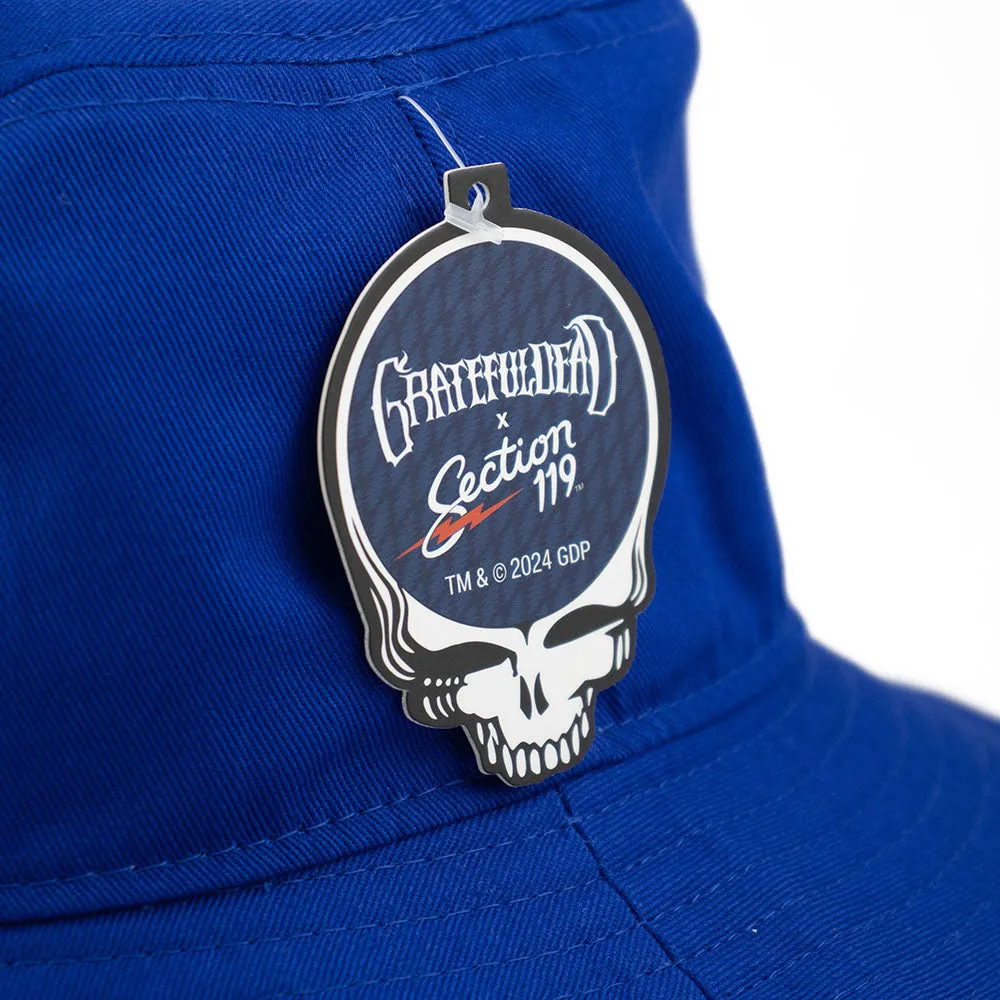 Grateful Dead | Steal Your Face Bucket Hat | Wide Brim Royal