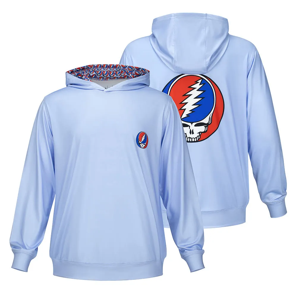 Grateful Dead | UPF 50 Hoodie | Stealie in Baby Blue