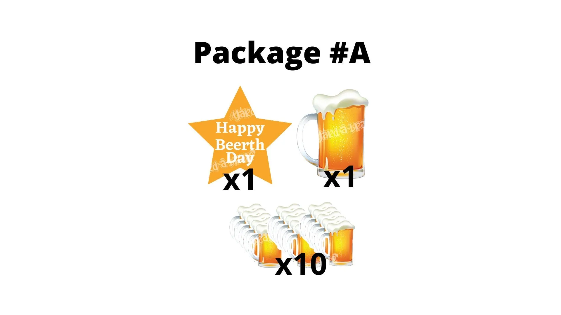 Happy BeerthDay Yard Sign (11 or 22 pcs) Beer Mugs