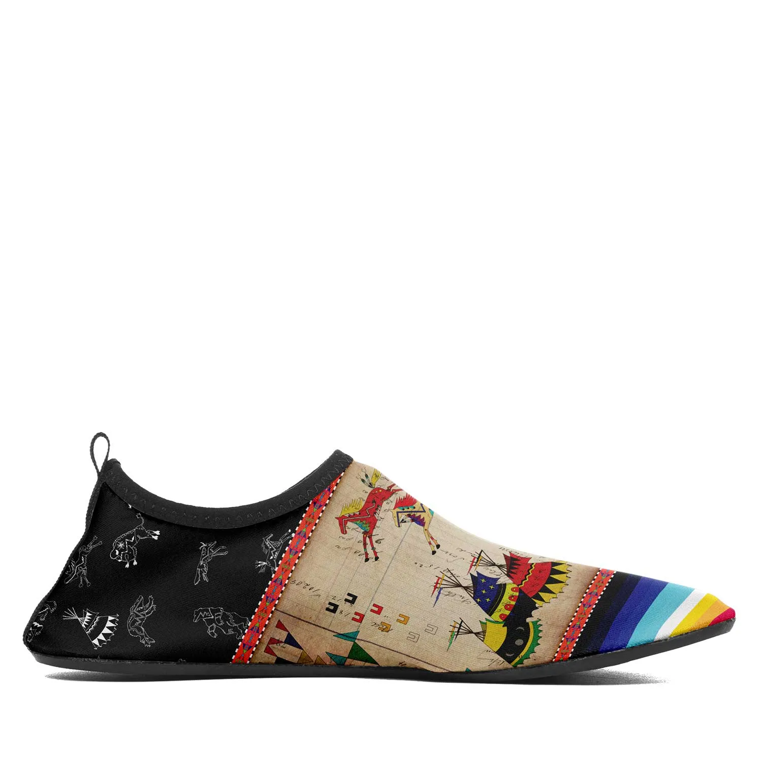 Horses Running Black Sky Kid's Sockamoccs Slip On Shoes