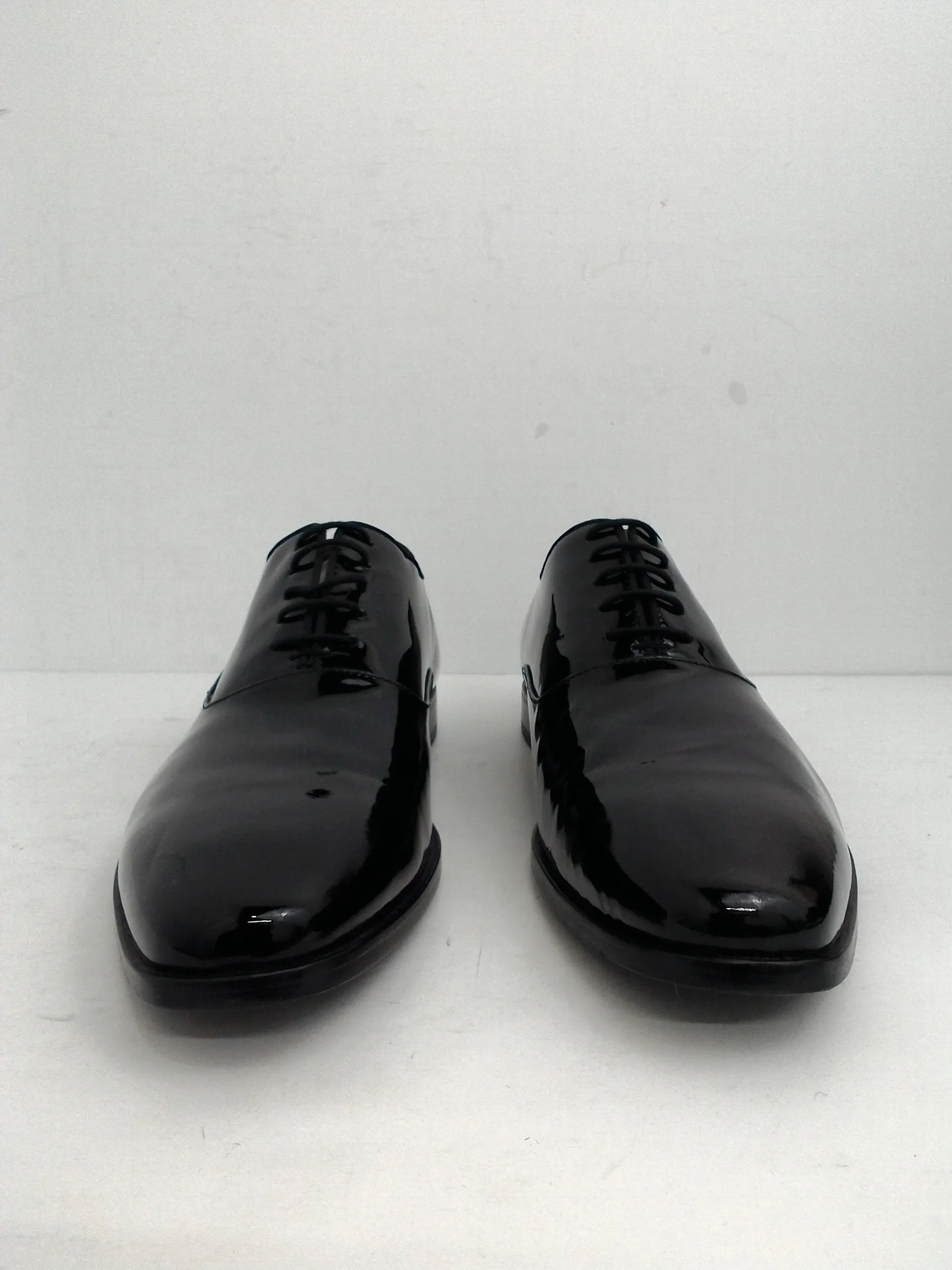 Hugo Boss Men's Black Patent Oxford Dress Shoes Size 8