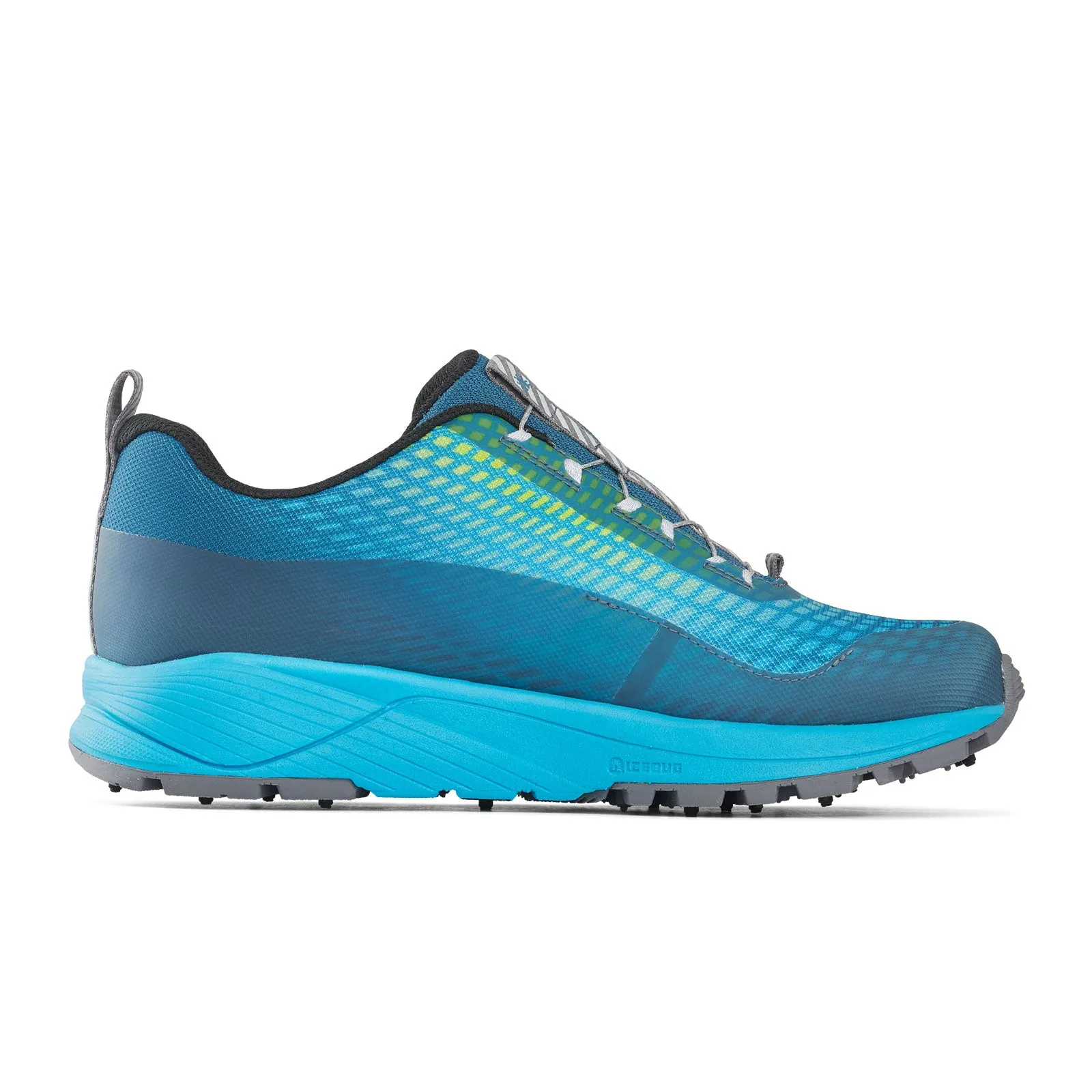 Icebug NewRun BUGrip GTX Running Shoe (Women) - Mist Blue/Aqua with Studs