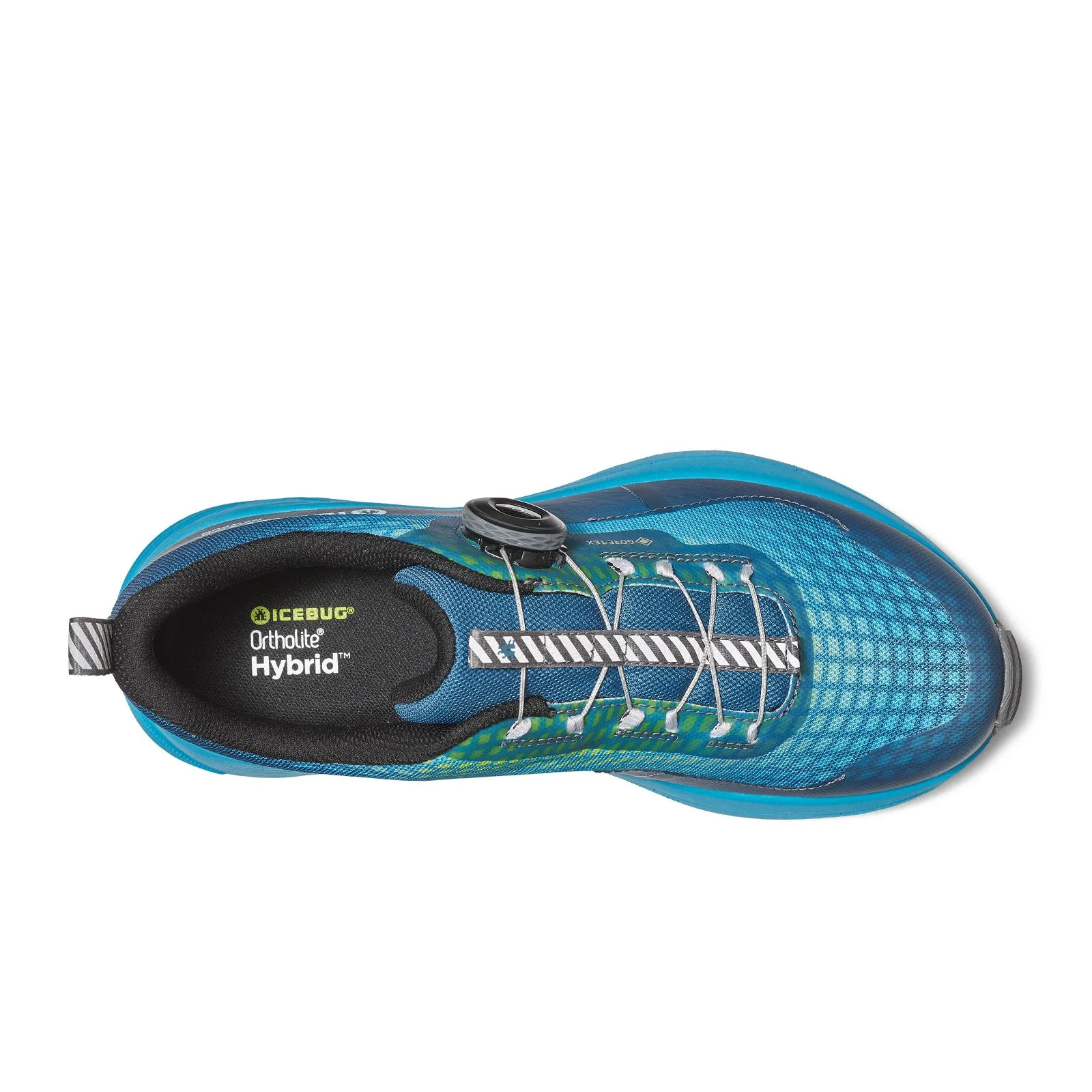 Icebug NewRun BUGrip GTX Running Shoe (Women) - Mist Blue/Aqua with Studs