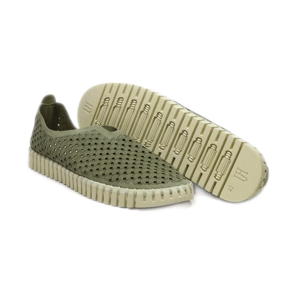 Ilse Jacobsen Hornbaek Slip Ons Fabric Green Colour For Women