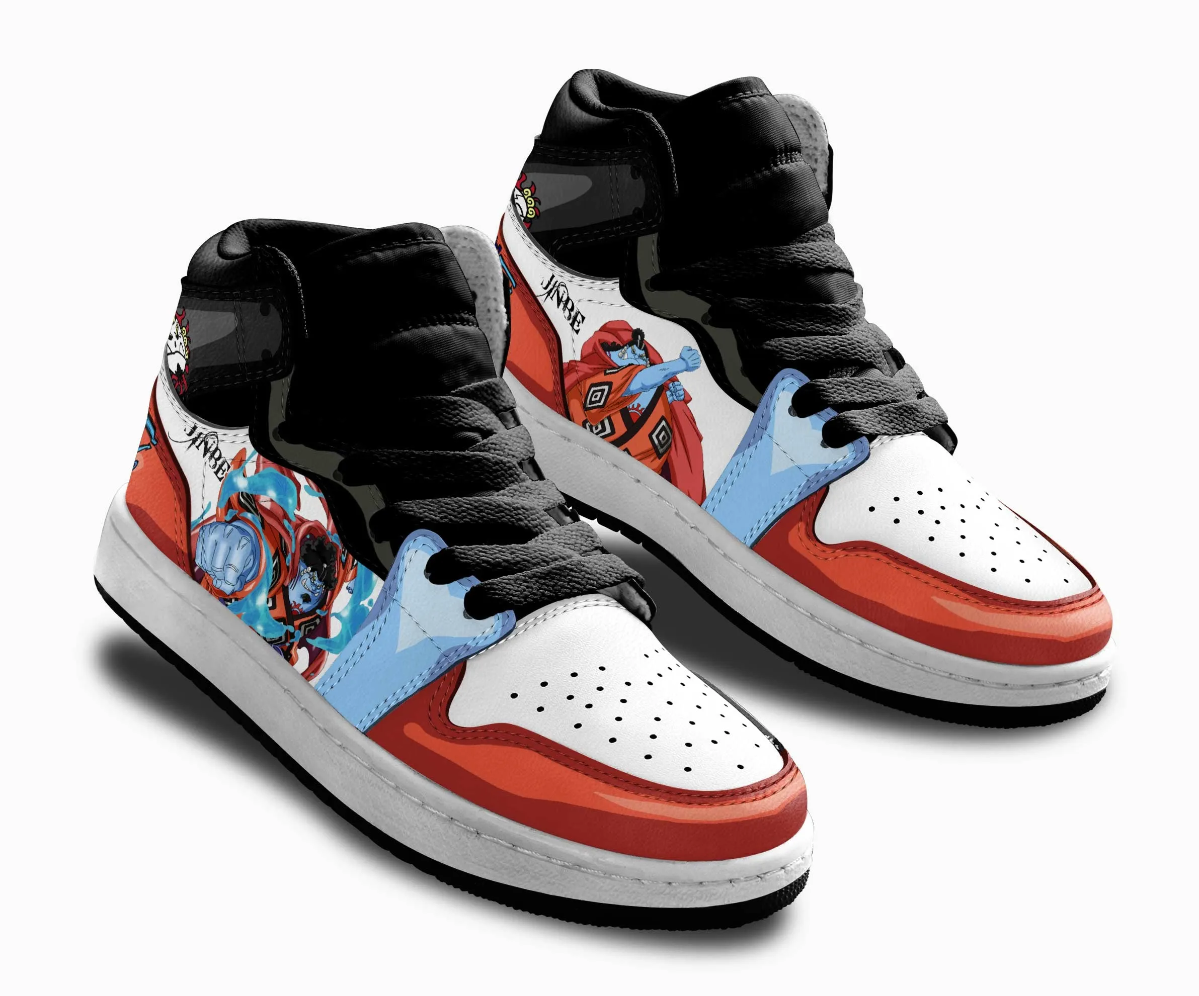 Jinbe Kids Sneakers Custom OP Anime Shoes For Kids