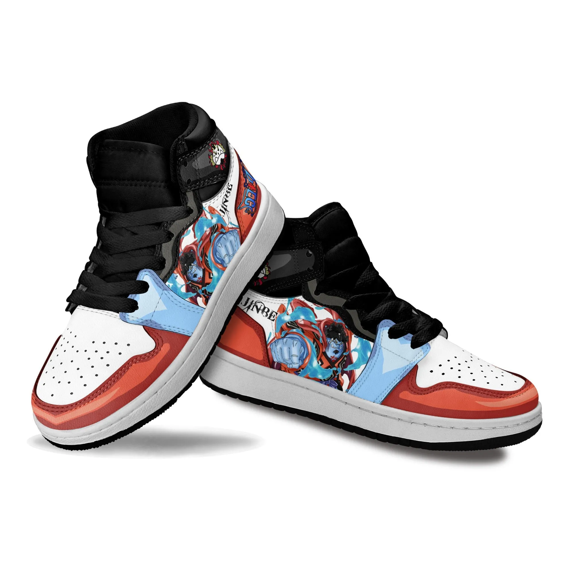 Jinbe Kids Sneakers Custom OP Anime Shoes For Kids