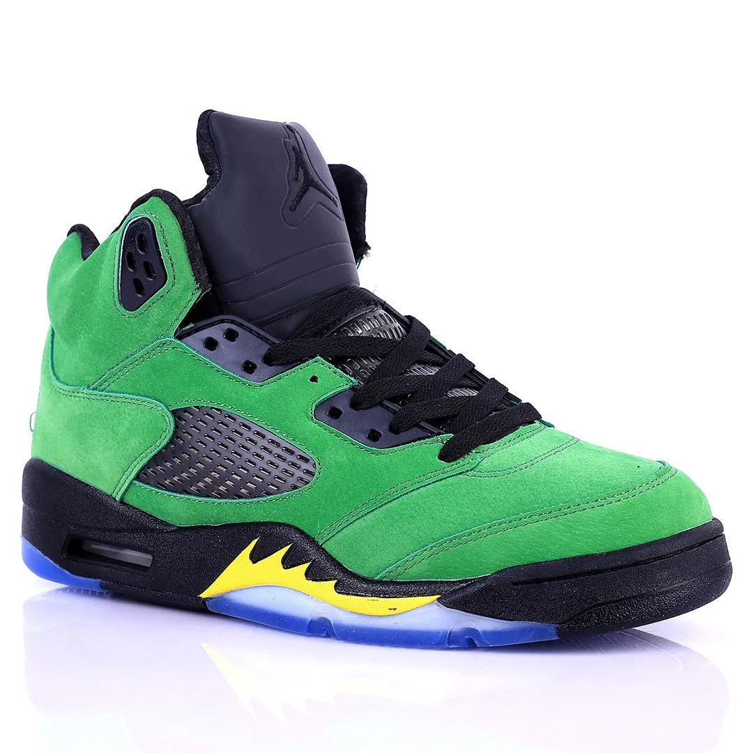 Jord Black With Green Classic Retro Basketball sneakers