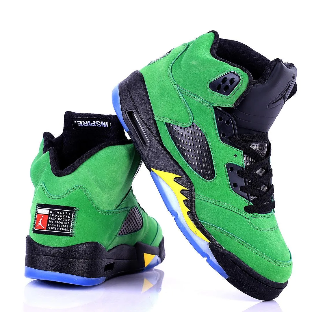 Jord Black With Green Classic Retro Basketball sneakers