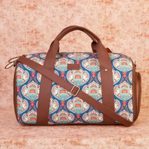 Kovil Blue Medium Duffel Bag