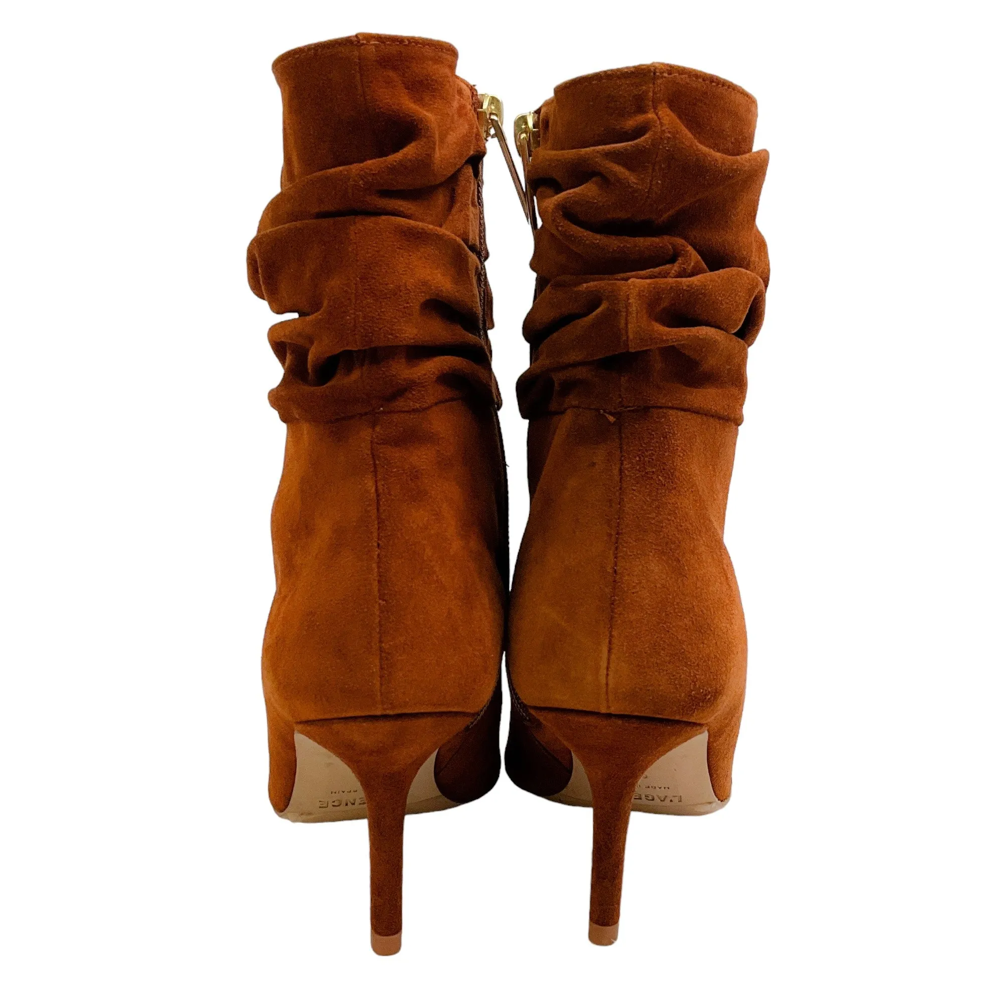 L'Agence Cognac Suede Florine Slouch Booties