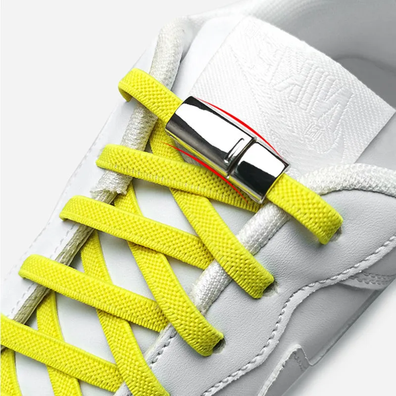 Magnetic knot-free shoelace buckle - easy attachment