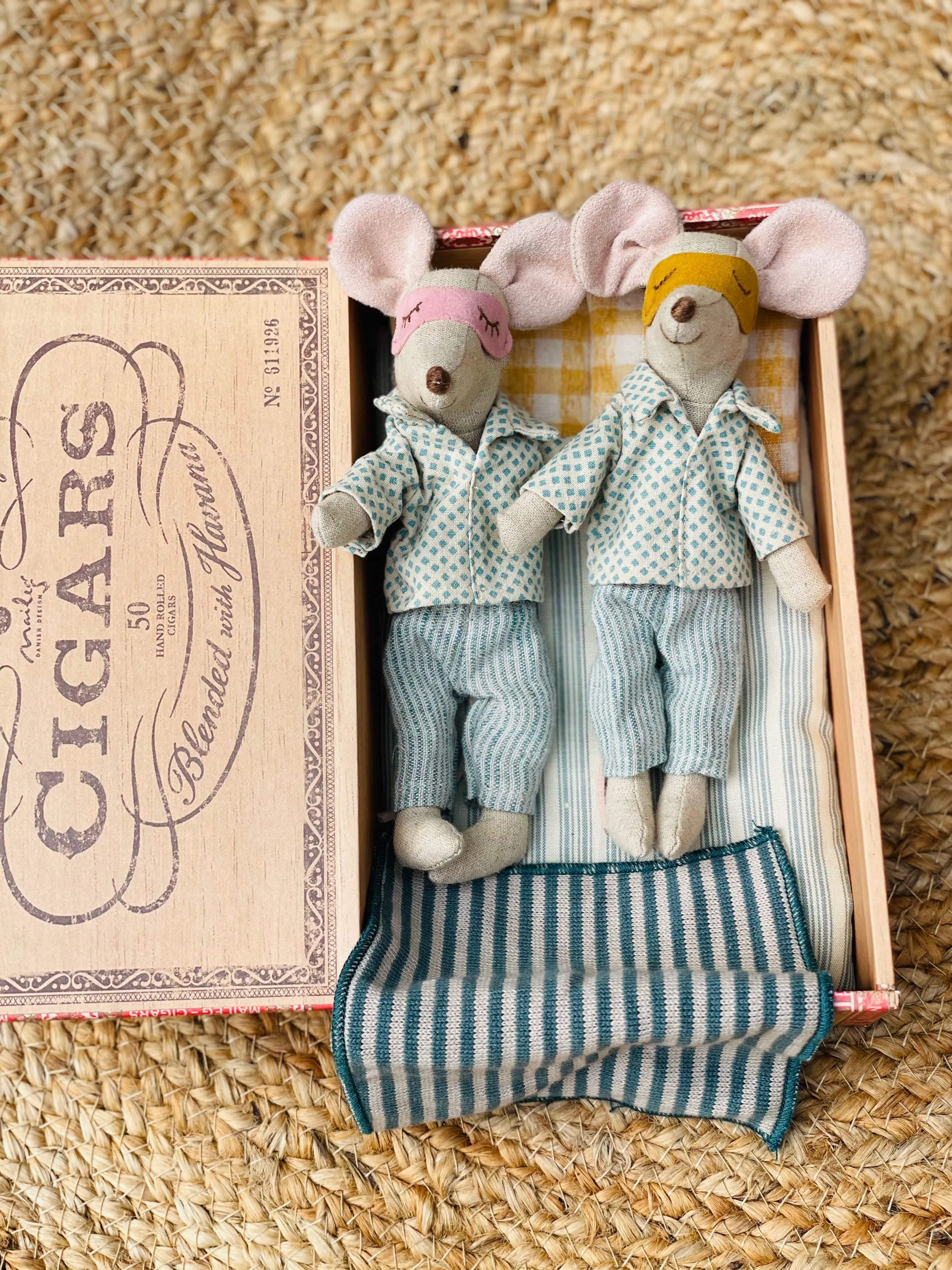 Maileg Parent Mice in Cigar Box including Same Sex Parenting Couple Variations Ltd Edition