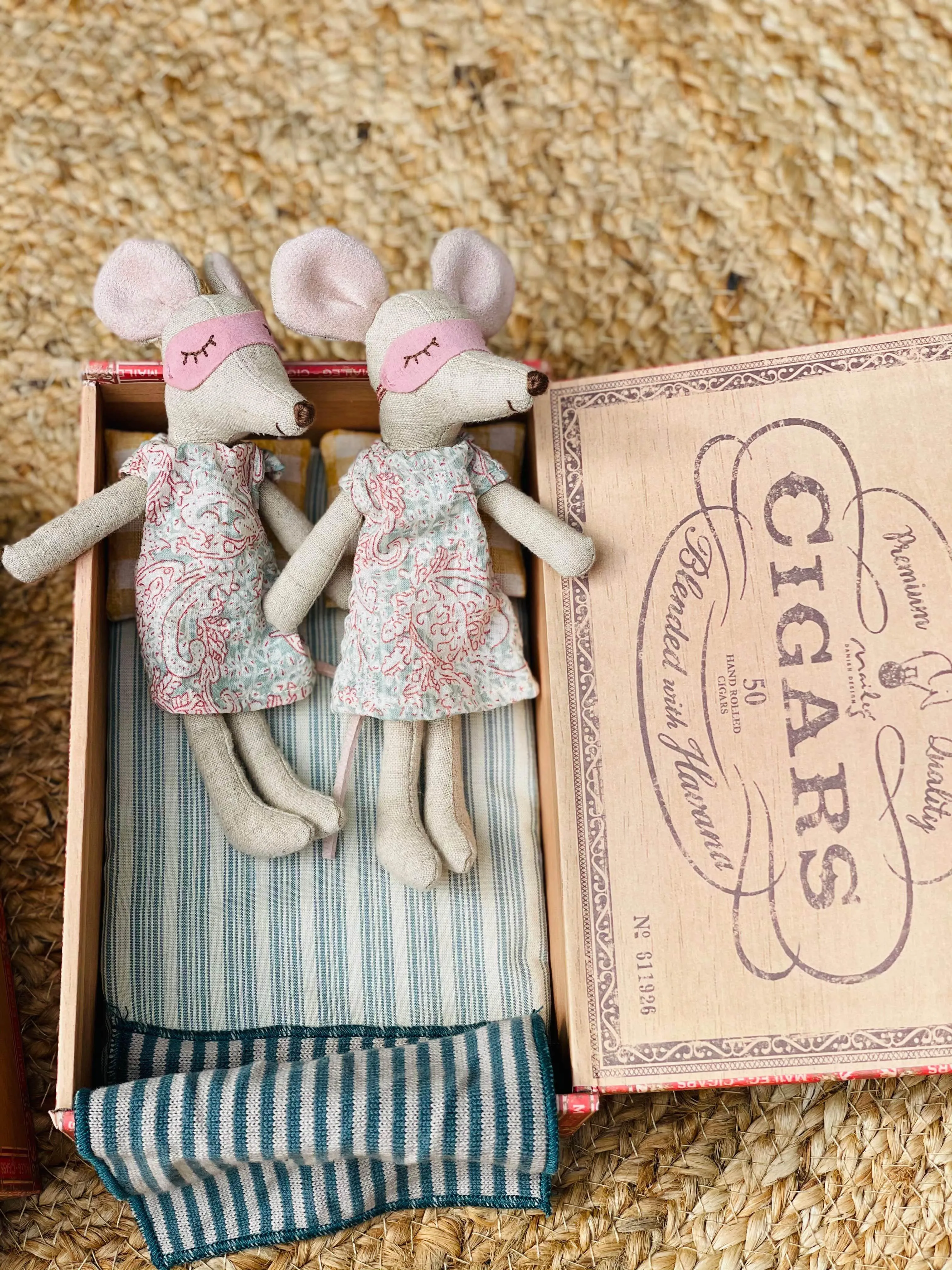 Maileg Parent Mice in Cigar Box including Same Sex Parenting Couple Variations Ltd Edition