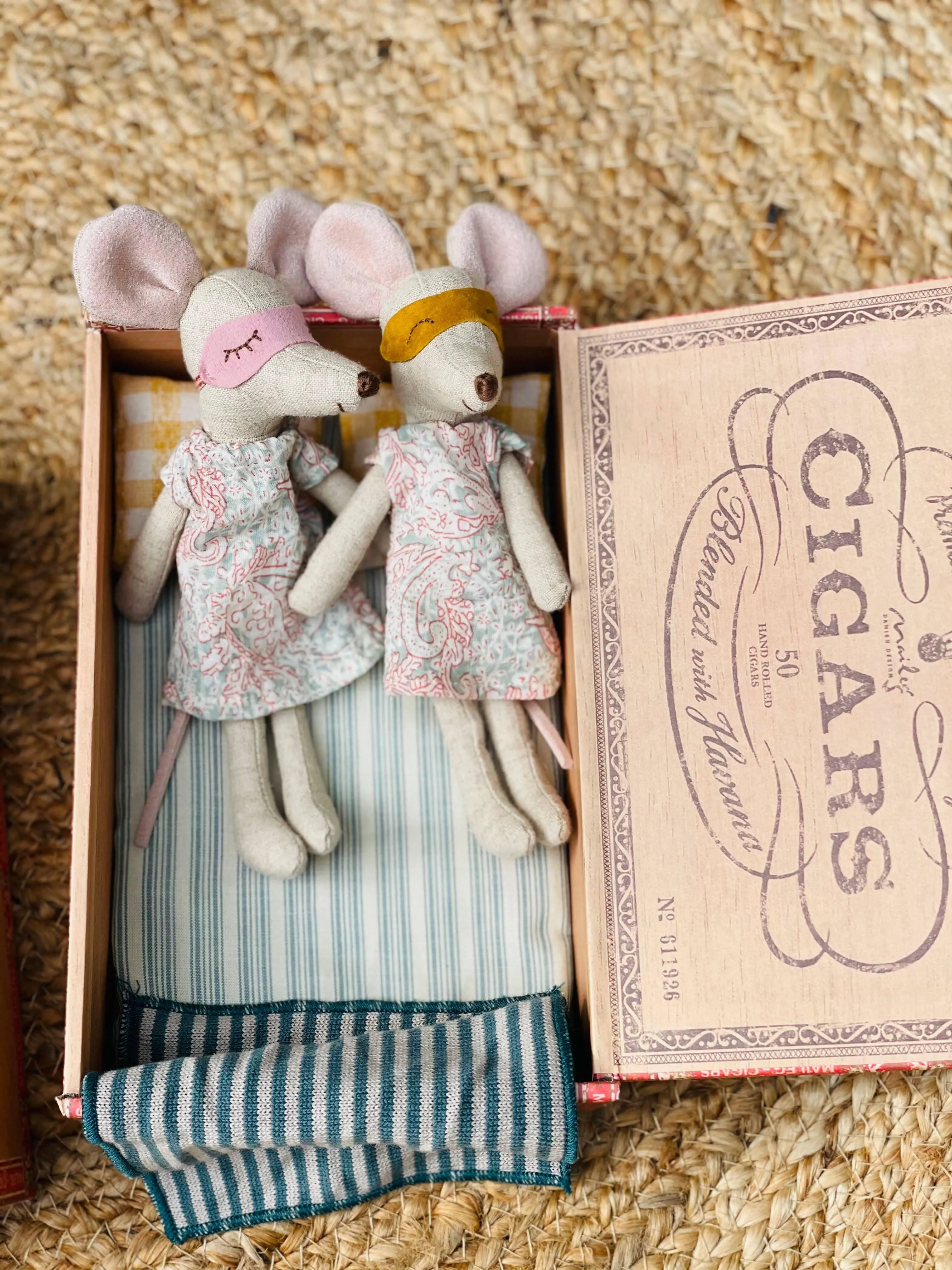 Maileg Parent Mice in Cigar Box including Same Sex Parenting Couple Variations Ltd Edition