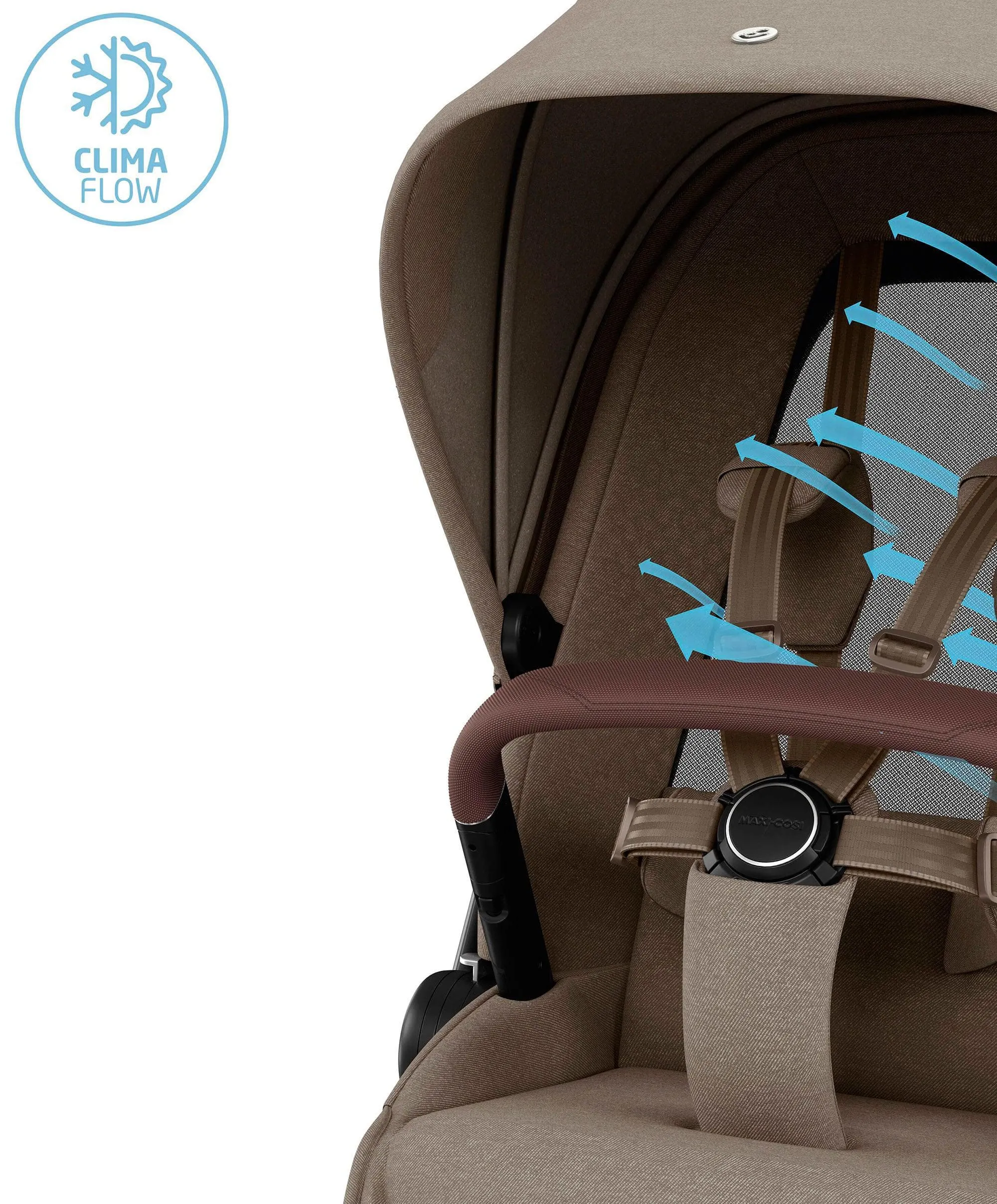 Maxi-Cosi Fame Pushchair – Twillic Truffle with Brown Wheels