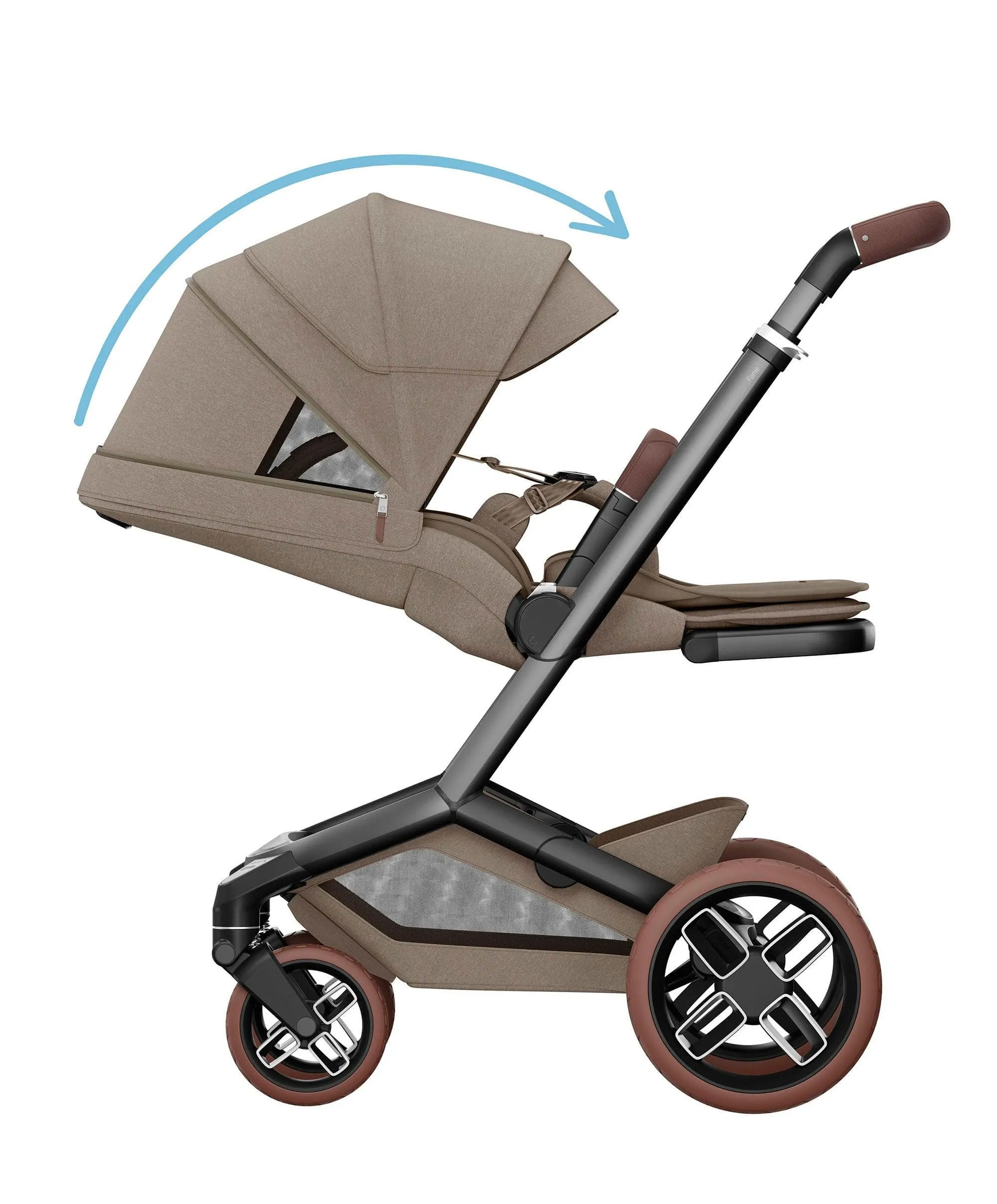 Maxi-Cosi Fame Pushchair – Twillic Truffle with Brown Wheels