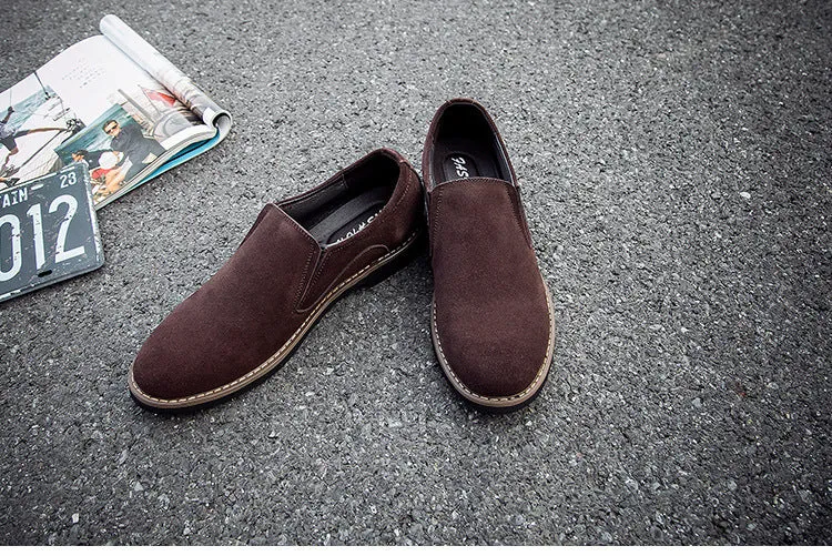 Men's Shoes Frosted Round Toe Men's Casual Leather Shoes For Men