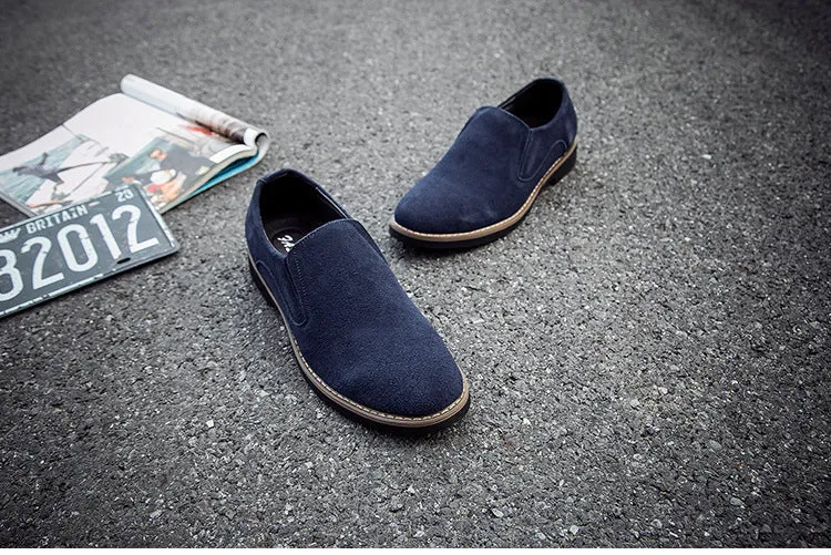 Men's Shoes Frosted Round Toe Men's Casual Leather Shoes For Men