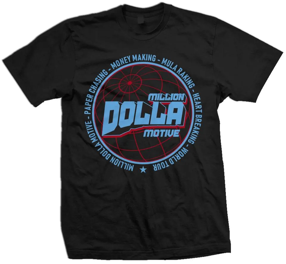 Million Dolla World Tour - Black T-Shirt