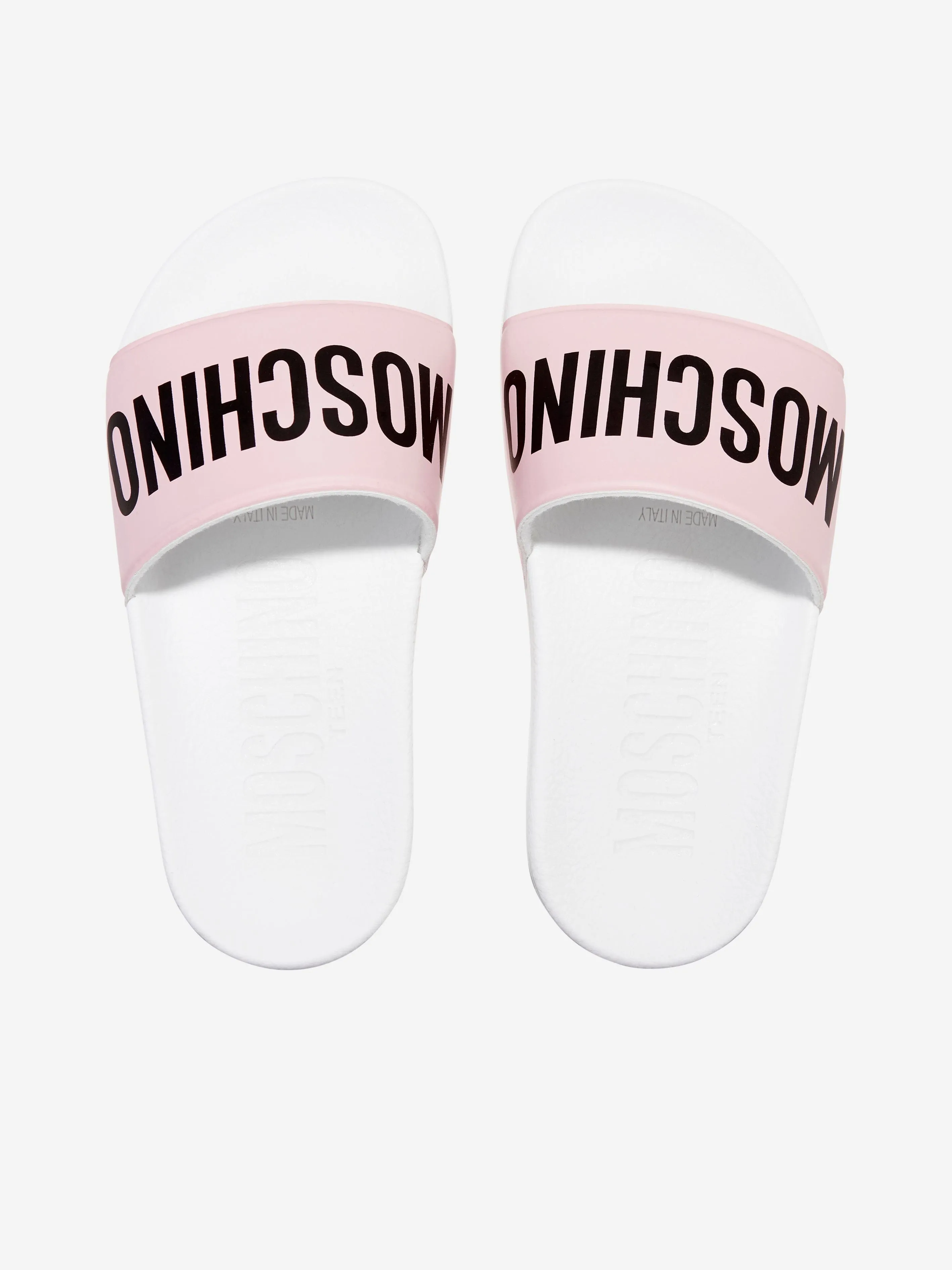 Moschino Kids Maxi Logo Sliders in Pink