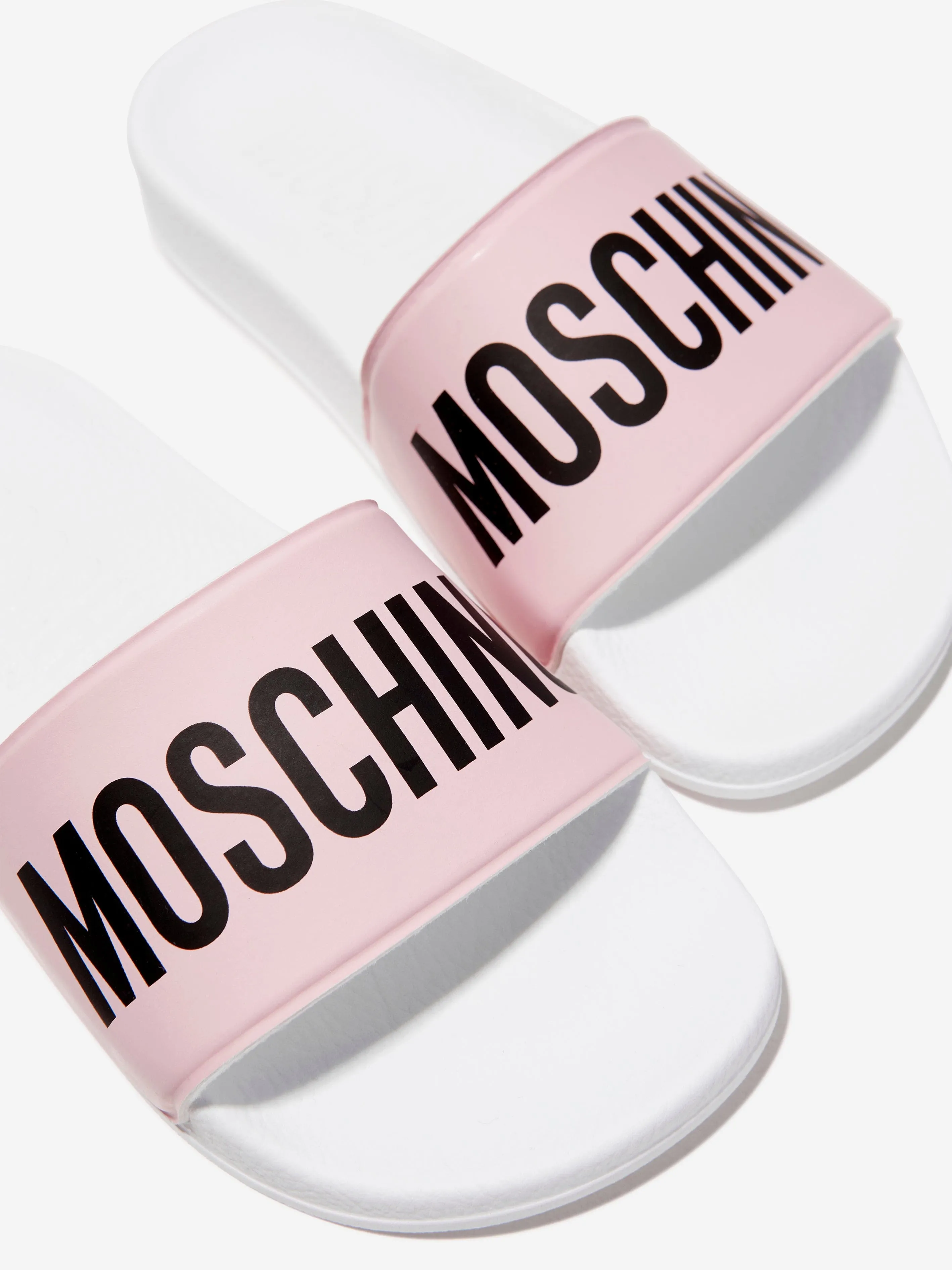 Moschino Kids Maxi Logo Sliders in Pink