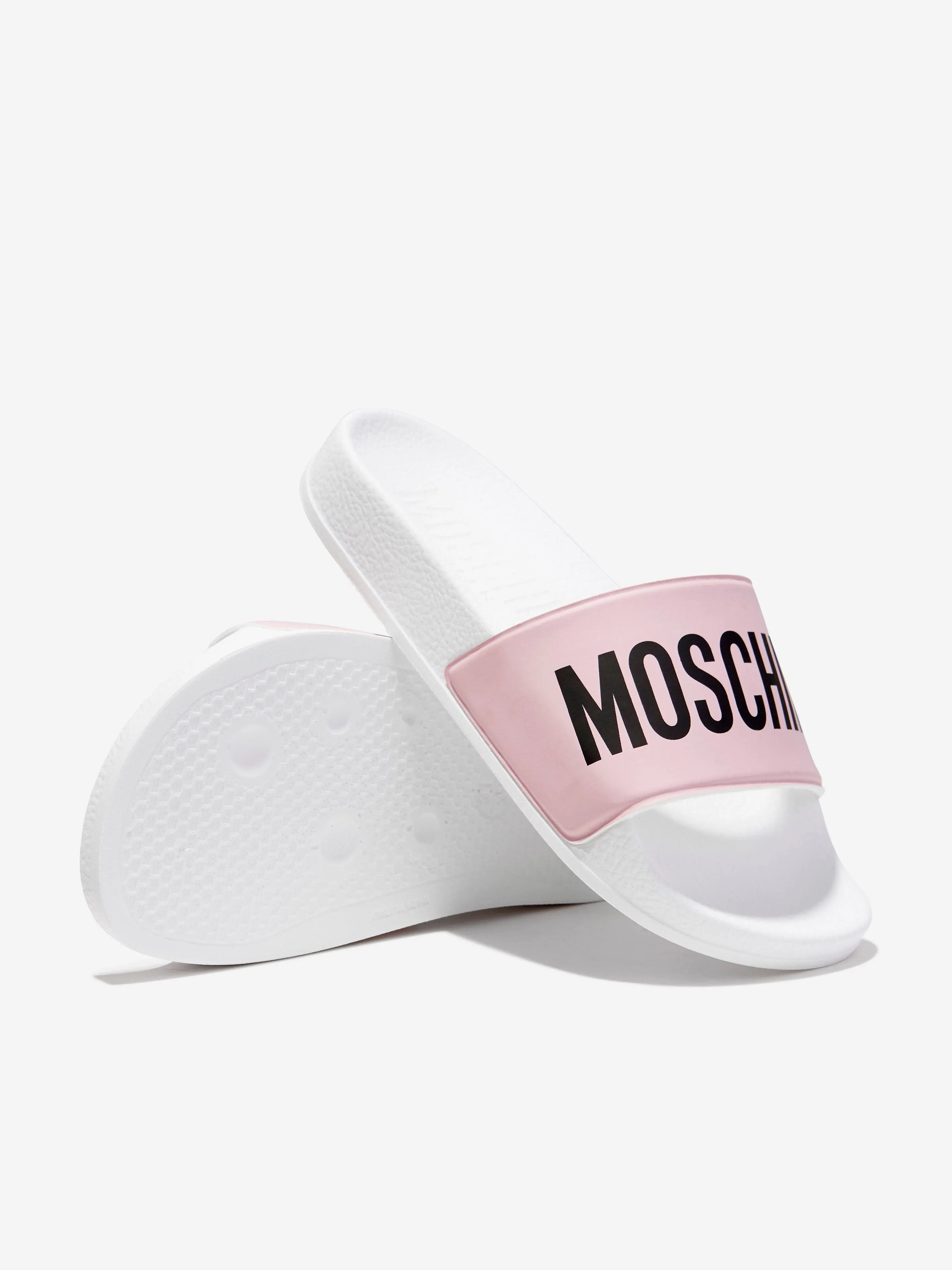 Moschino Kids Maxi Logo Sliders in Pink