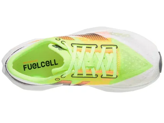 New Balance | FuelCell Rebel v4 | Women's | White/Bleached Lime Glo/Hot Mango