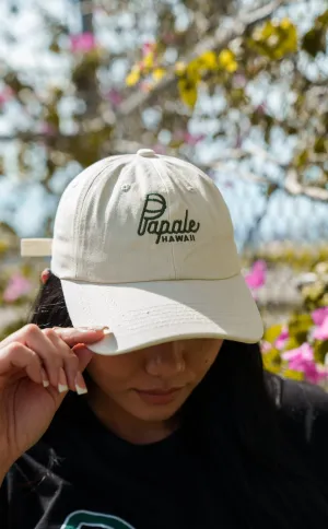 PĀPALE CREAM & GREEN DAD CAP