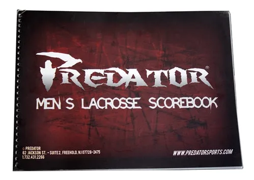 Predator Official Mens Lacrosse Scorebook