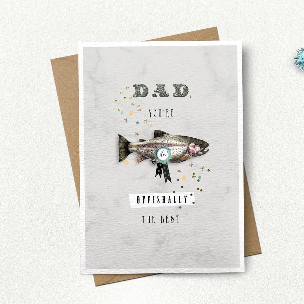 "Dad You're Officially the Best" Fish Greeting Card