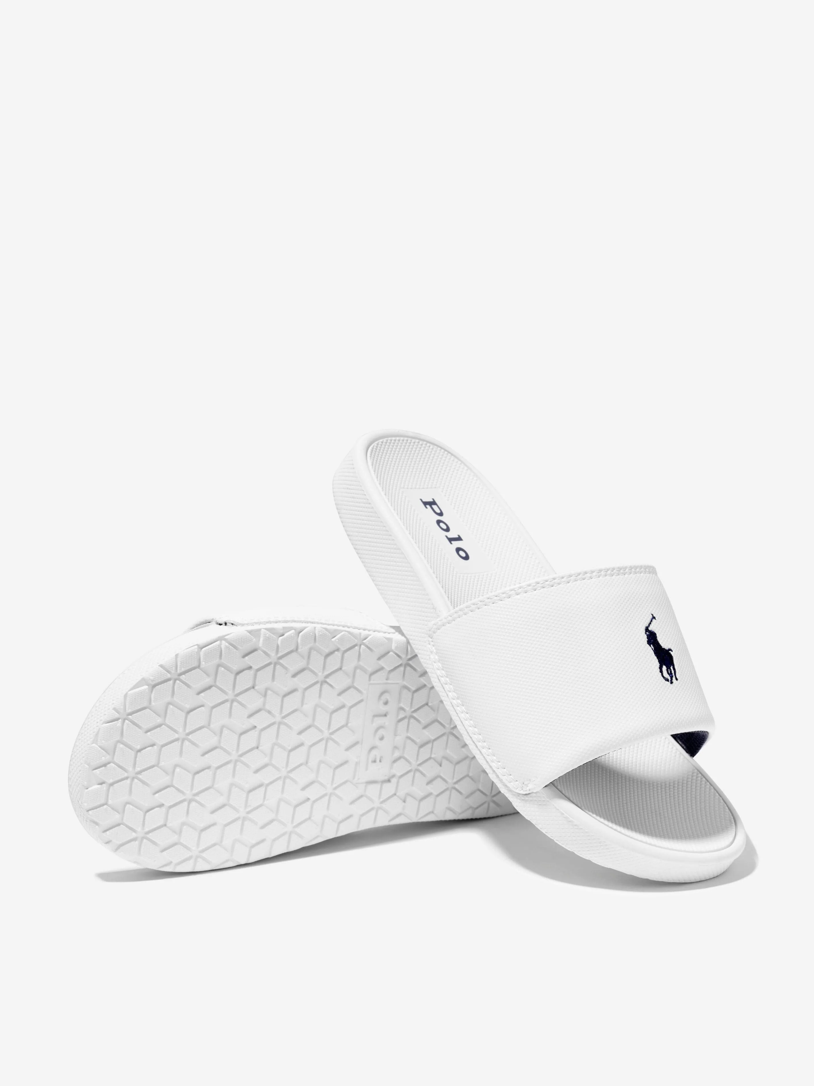 Ralph Lauren Boys Cayson II Sliders in White