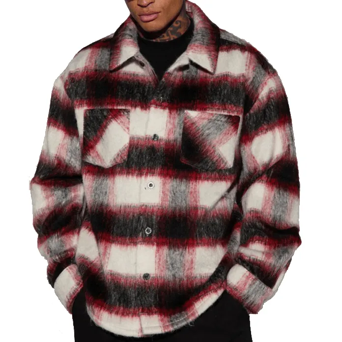 Red & Sail Plaid Mohair Jacket