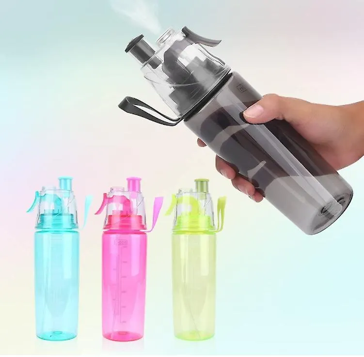 Red Mist Spray Water Bottle 600Ml Portable Sport Water Bottle Anti-Leak Drinking Cup With Mist Hydration Fa1555