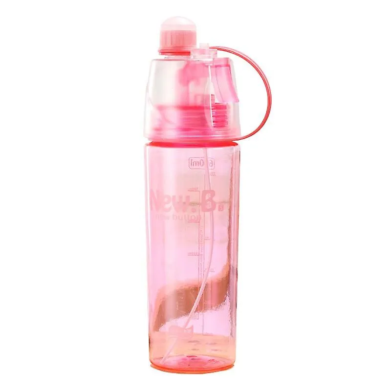 Red Mist Spray Water Bottle 600Ml Portable Sport Water Bottle Anti-Leak Drinking Cup With Mist Hydration Fa1555