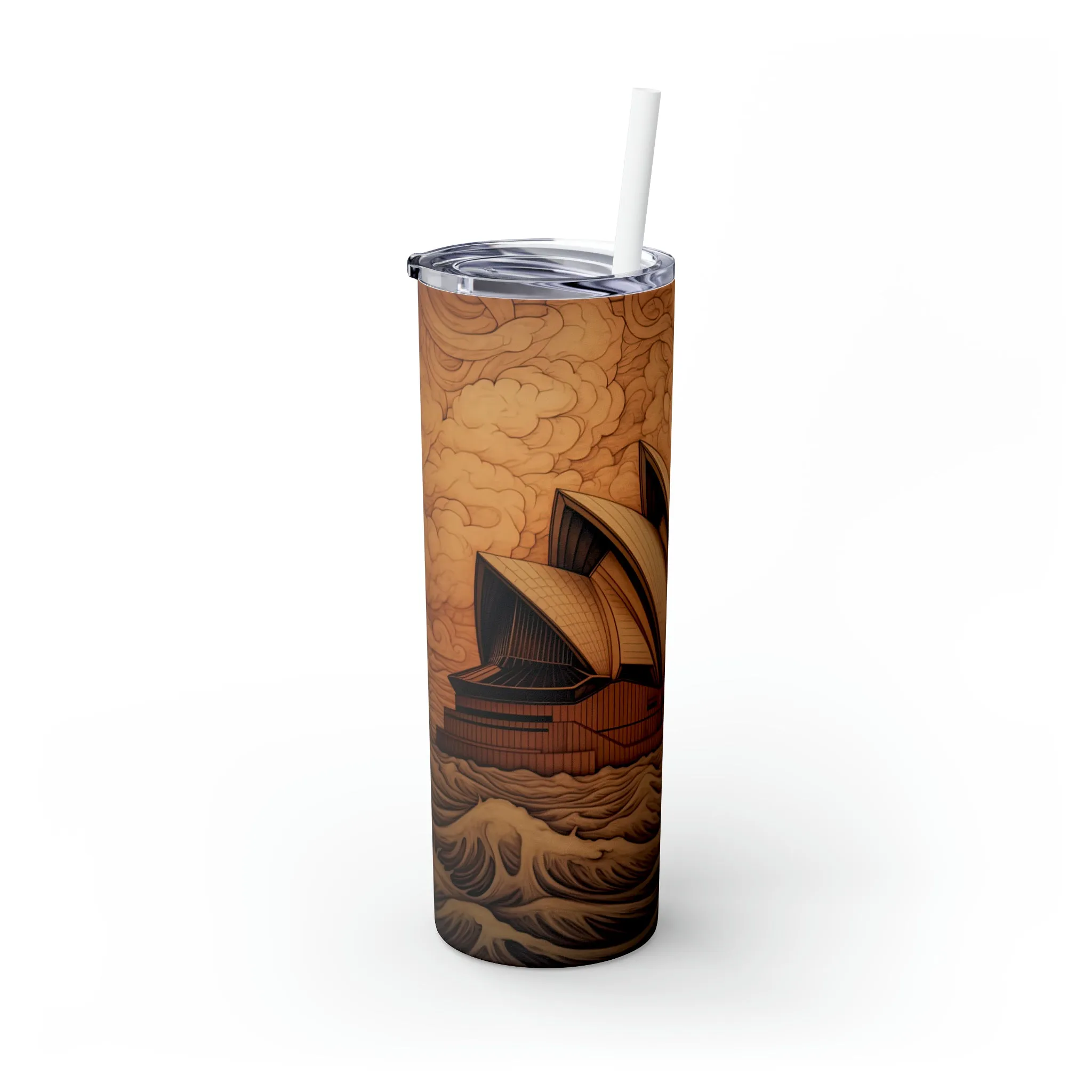 Skinny Tumbler with Straw, 20oz, Opera House, Sydney