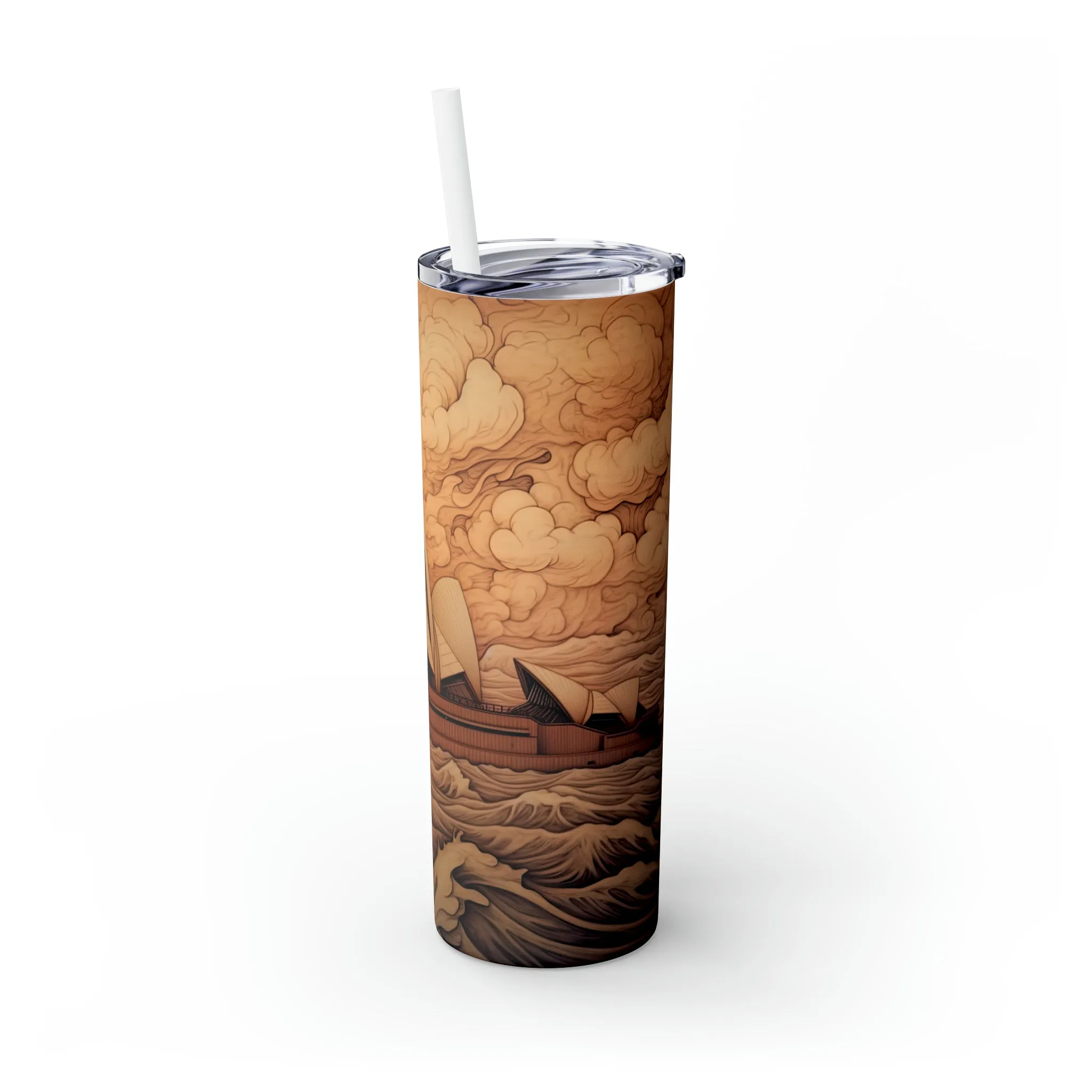 Skinny Tumbler with Straw, 20oz, Opera House, Sydney