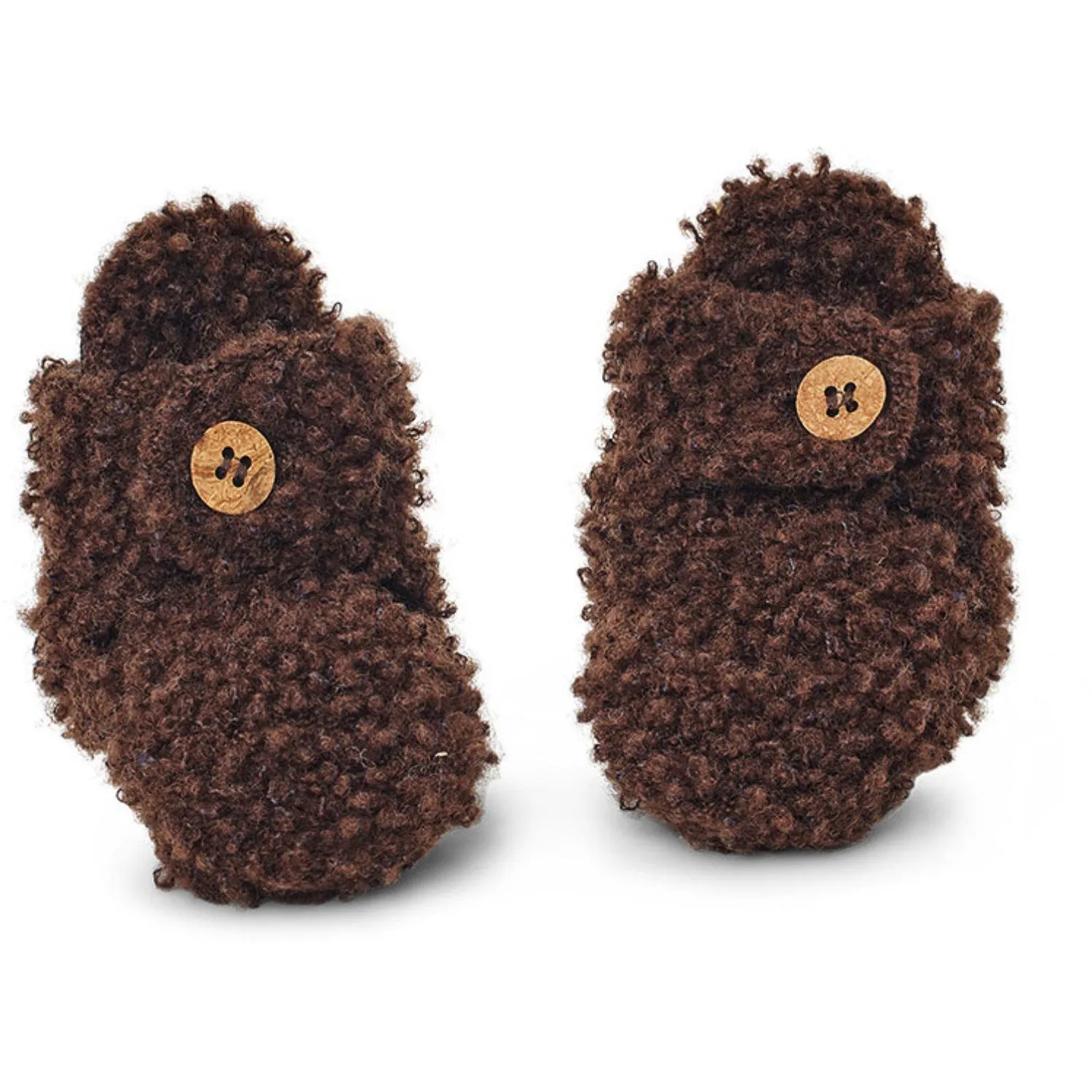 Smallstuff Brown Booties Bouclé Merino Wool