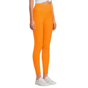 SOBEYO Womens'  Legging Bubble Stretchable Orange