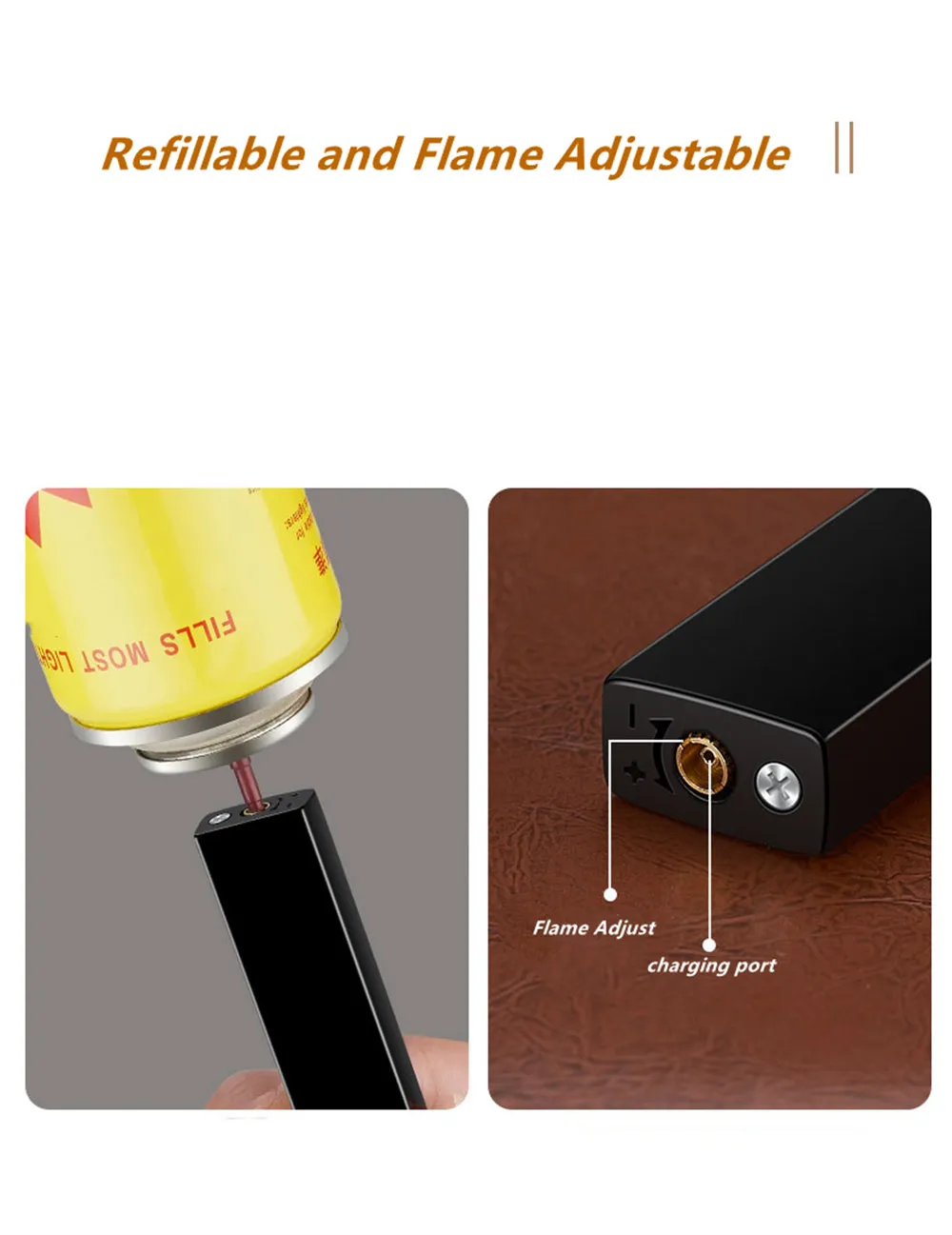 Soft Flame Mini Lighter - Refillable Butane Lighter - Unique Pocket Lighter- Buddy G's